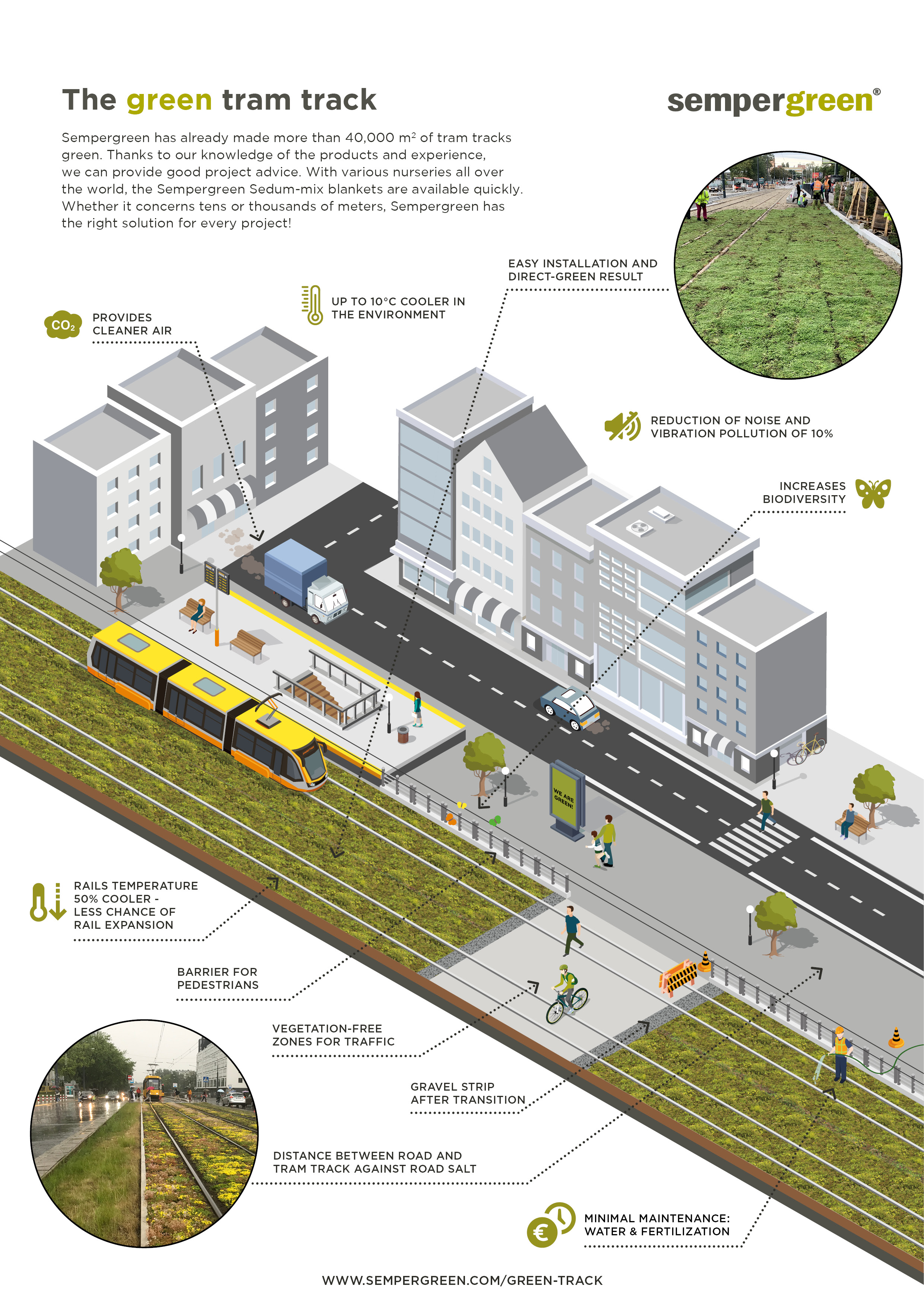 Infographic - The green tram track facts & benefits