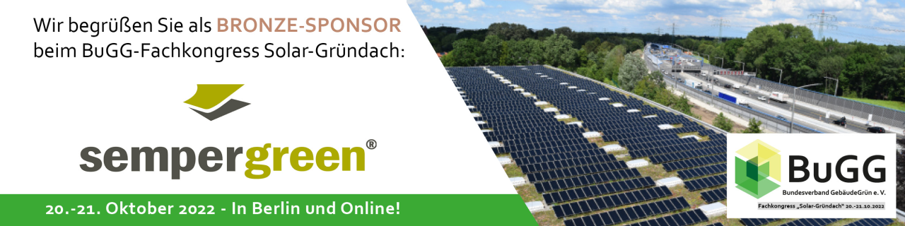 Sempergreen ist Sponsor beim Solar-Gründach Kongress