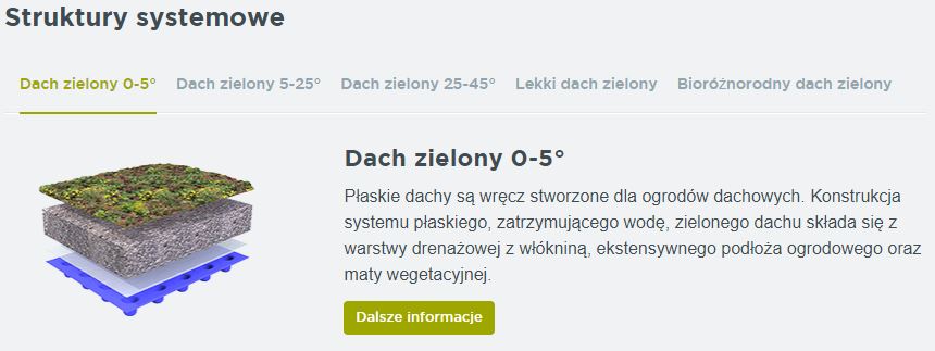 Konstrukcje systemow zielone dachy