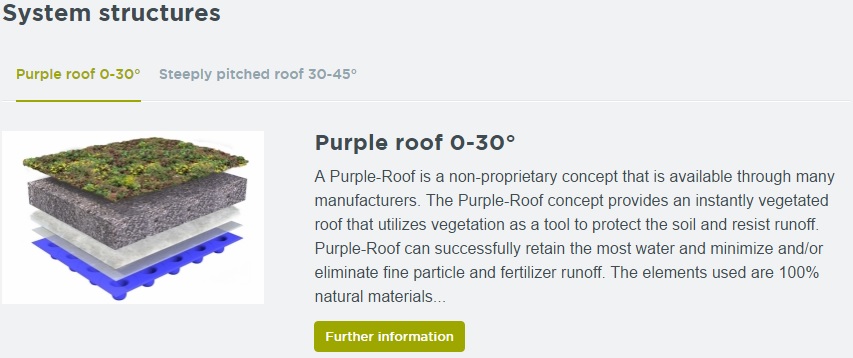 Green roof system structures