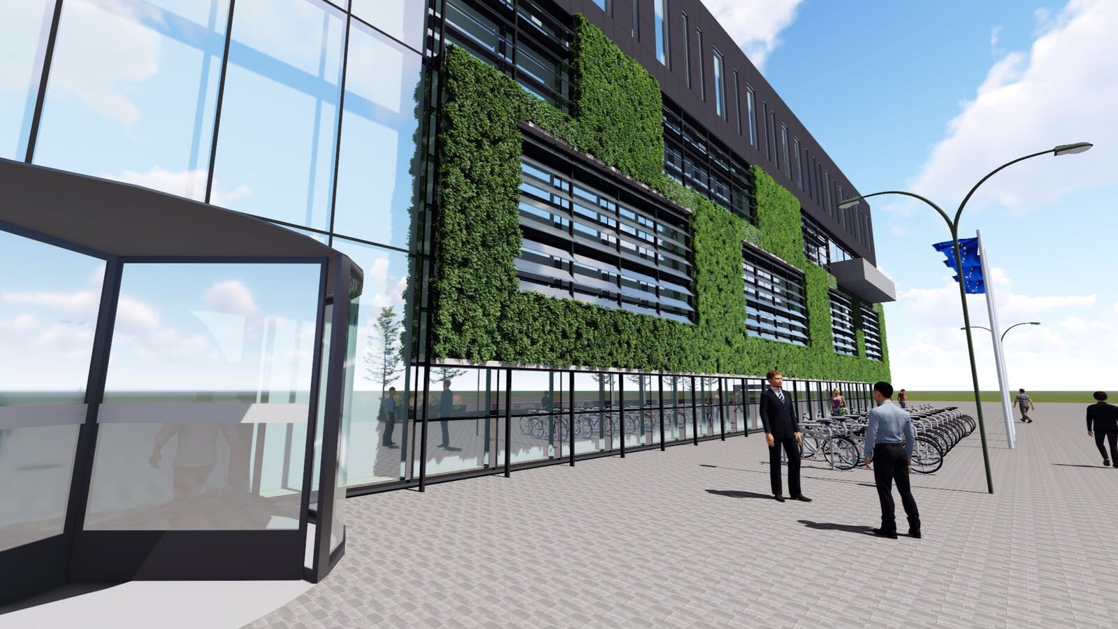 Gemeentehuis Heerhugowaard met slimme groene gevel Geven gemeentehuis Heerhugowaard met SemperGreenwall