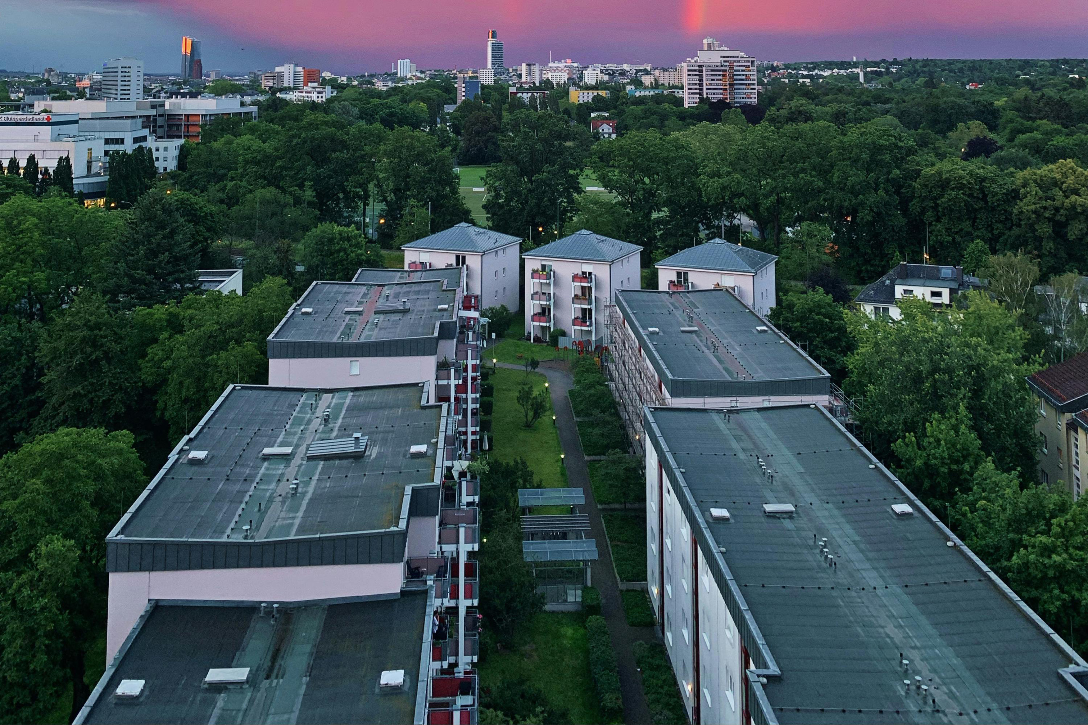 Projectvisualisatie met groendak voorbeeld - voor
