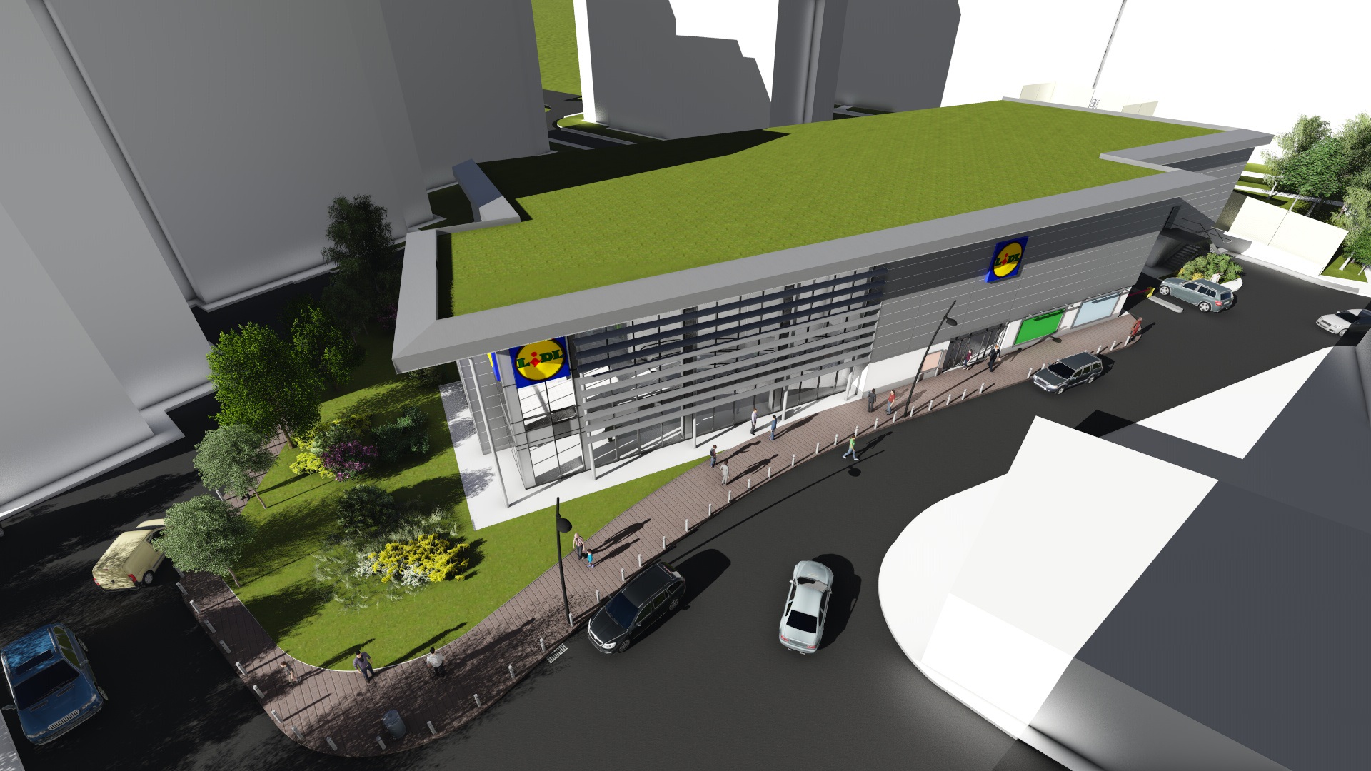 Architektonischer Eindruck Lidl Bukarest