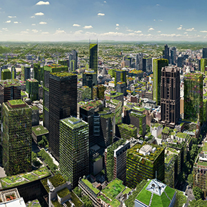 Visualisation of green roofs in Melbourne