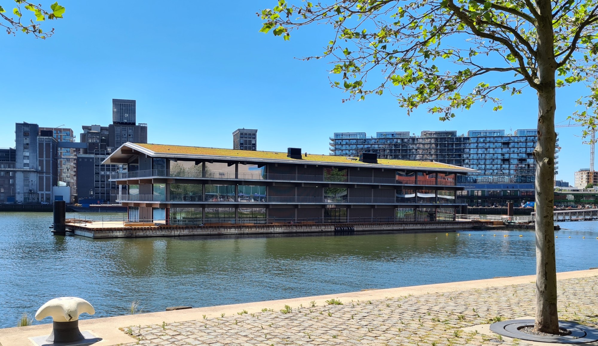 Solar panels have been installed on the south side of the roof, the north side features a green roof, photo DVP