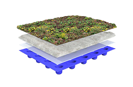 System structure of a lightweight green roof
