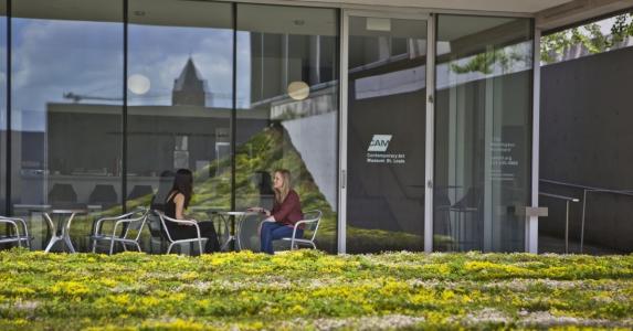 Grüne Bodenbedeckung für Handelsunternehmen