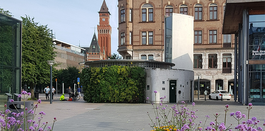 Groene muur van Sempergreen in Helsingsborg - Zweden