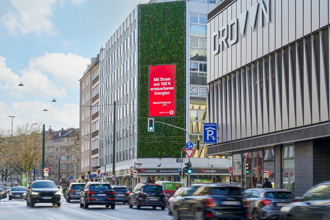 SemperGreenwall Dikey Bahçe Mega Vision Düsseldorf, Almanya