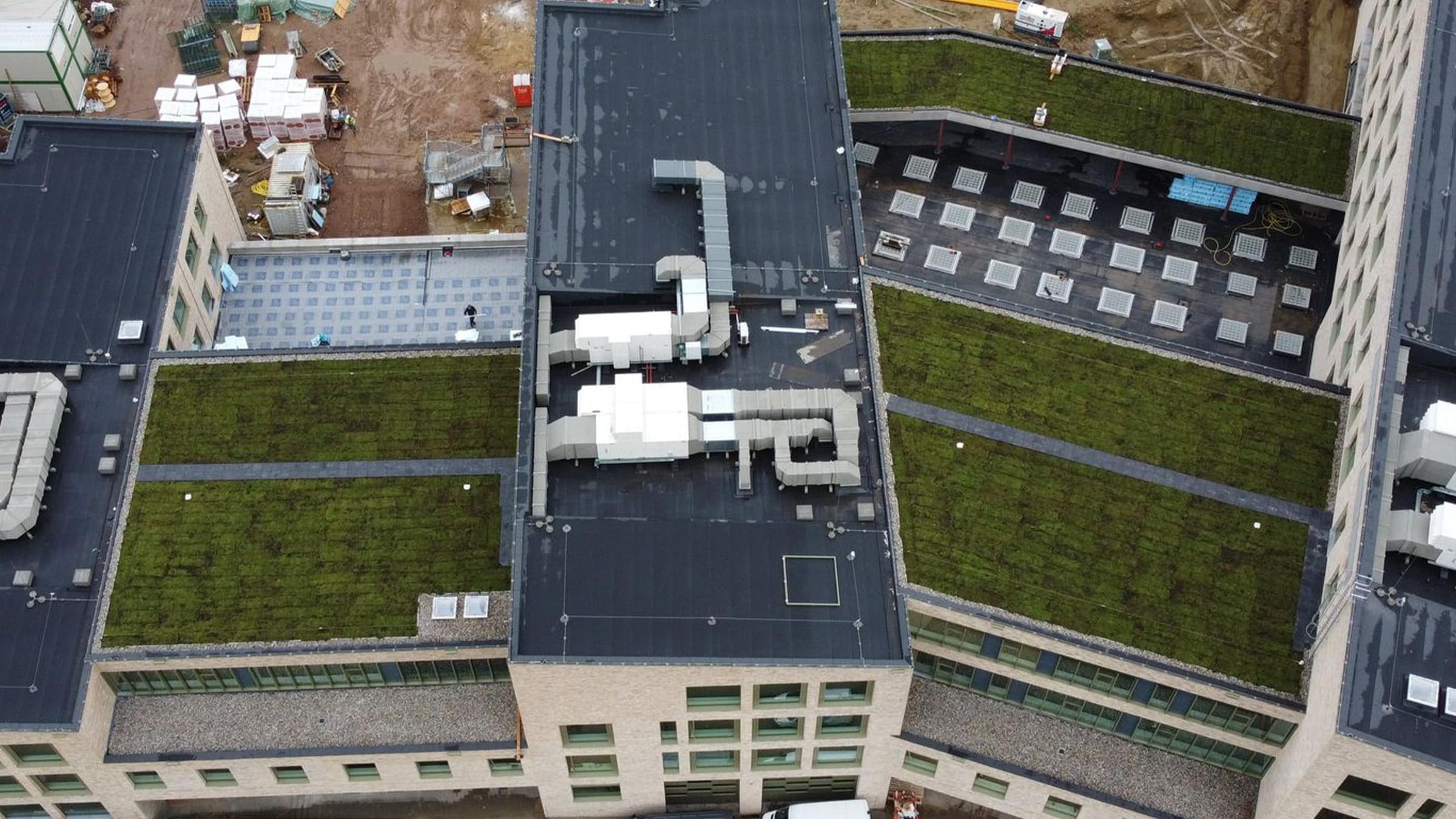 Greenroof on schoolcampus HASP-O in Sint Truiden