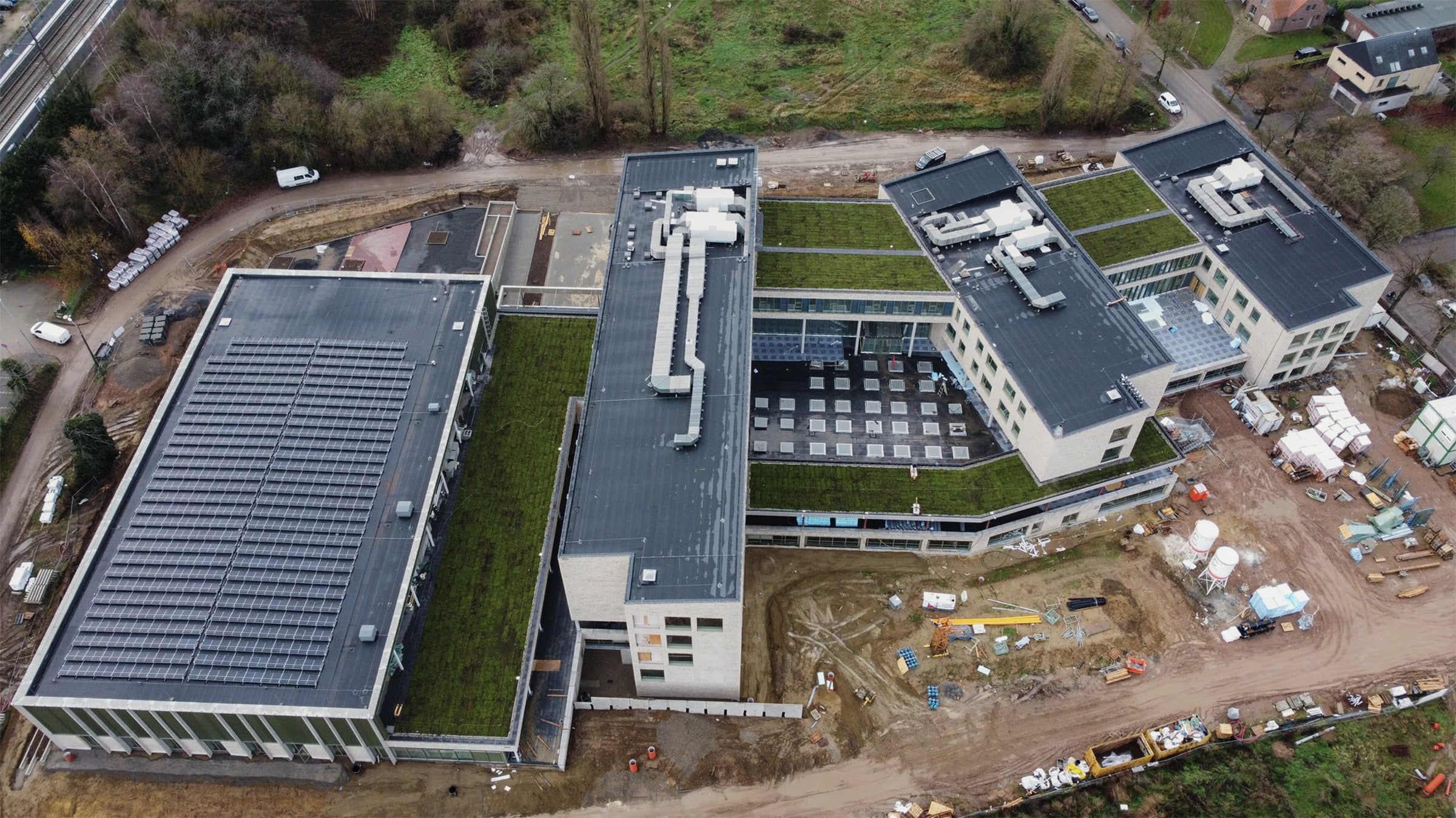 Greenroof on schoolcampus HASP-O in Sint Truiden