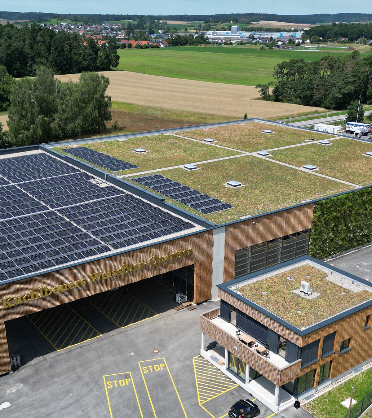 Groen pand Kuchlbauer Brauerei Abensberg