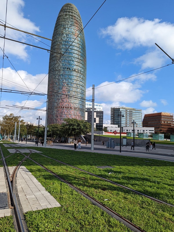 Groene trambaan Barcelona