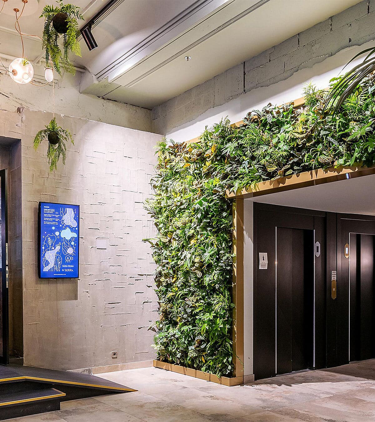 Indoor plantenwand Hotel Indigo Brussel