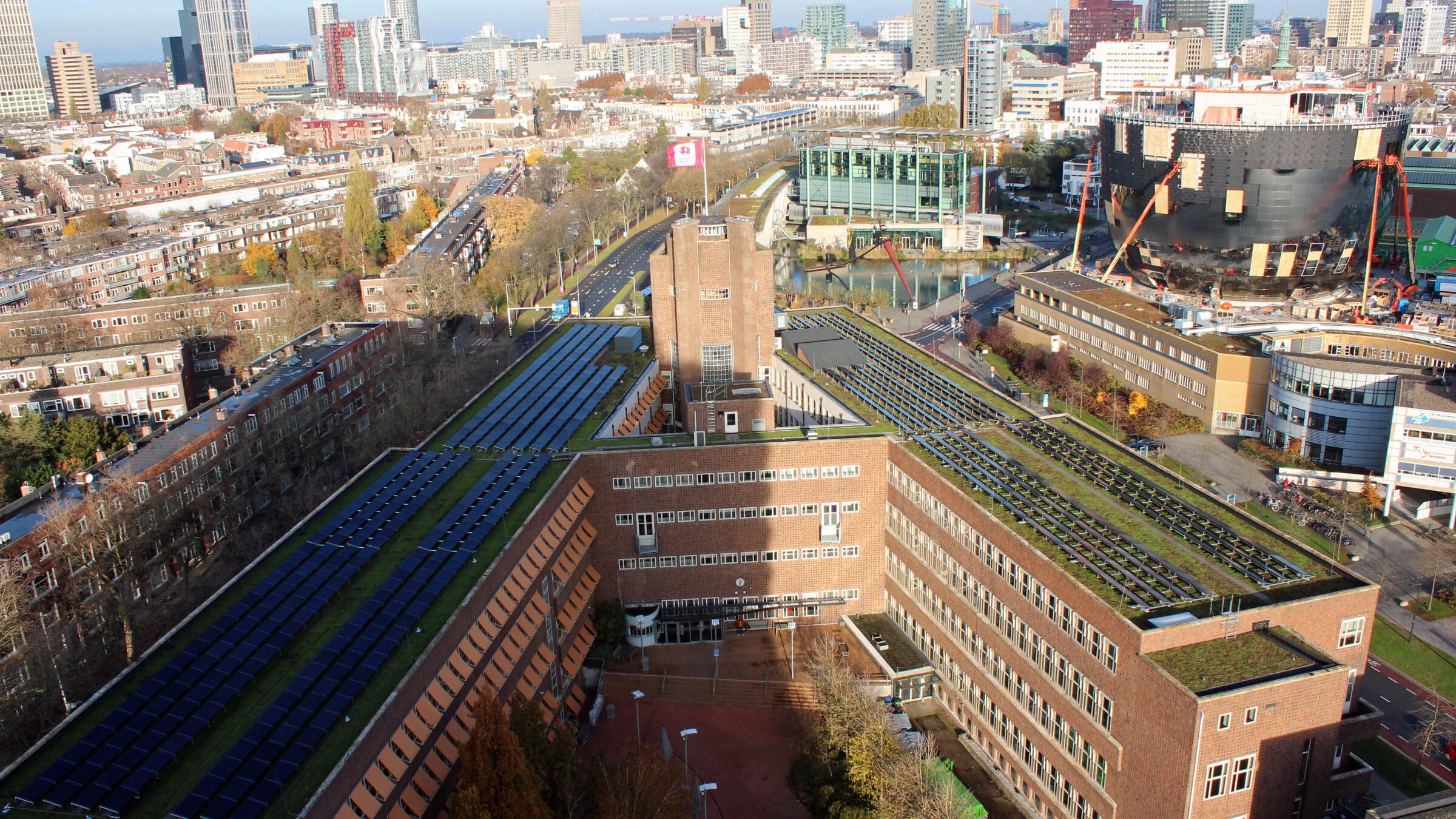 Groen dak PV Rotterdam Nederland