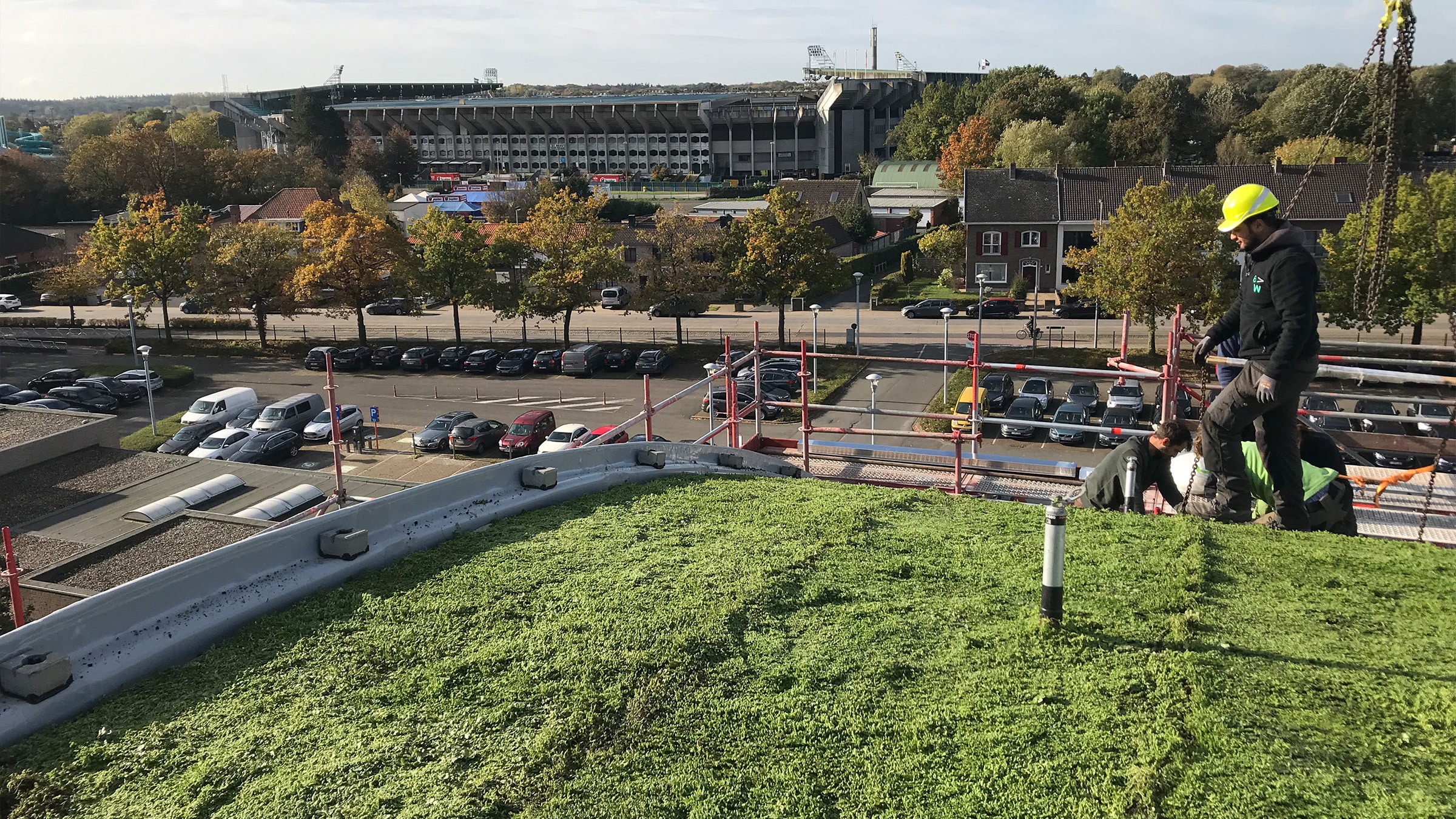 Groendak op het provinciehuis Boeverbos