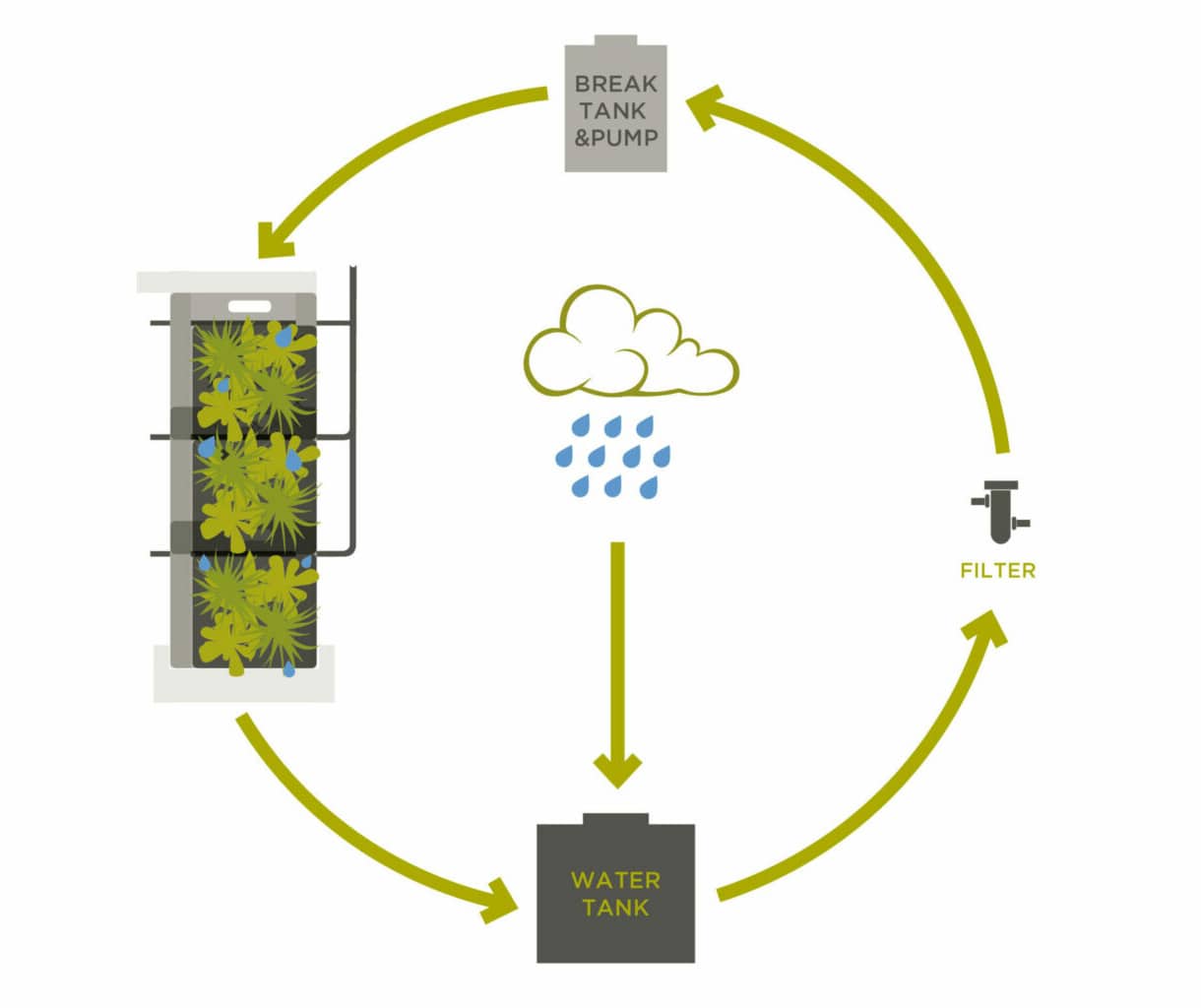 SemperGreenwall infografic hergebruik regenwater