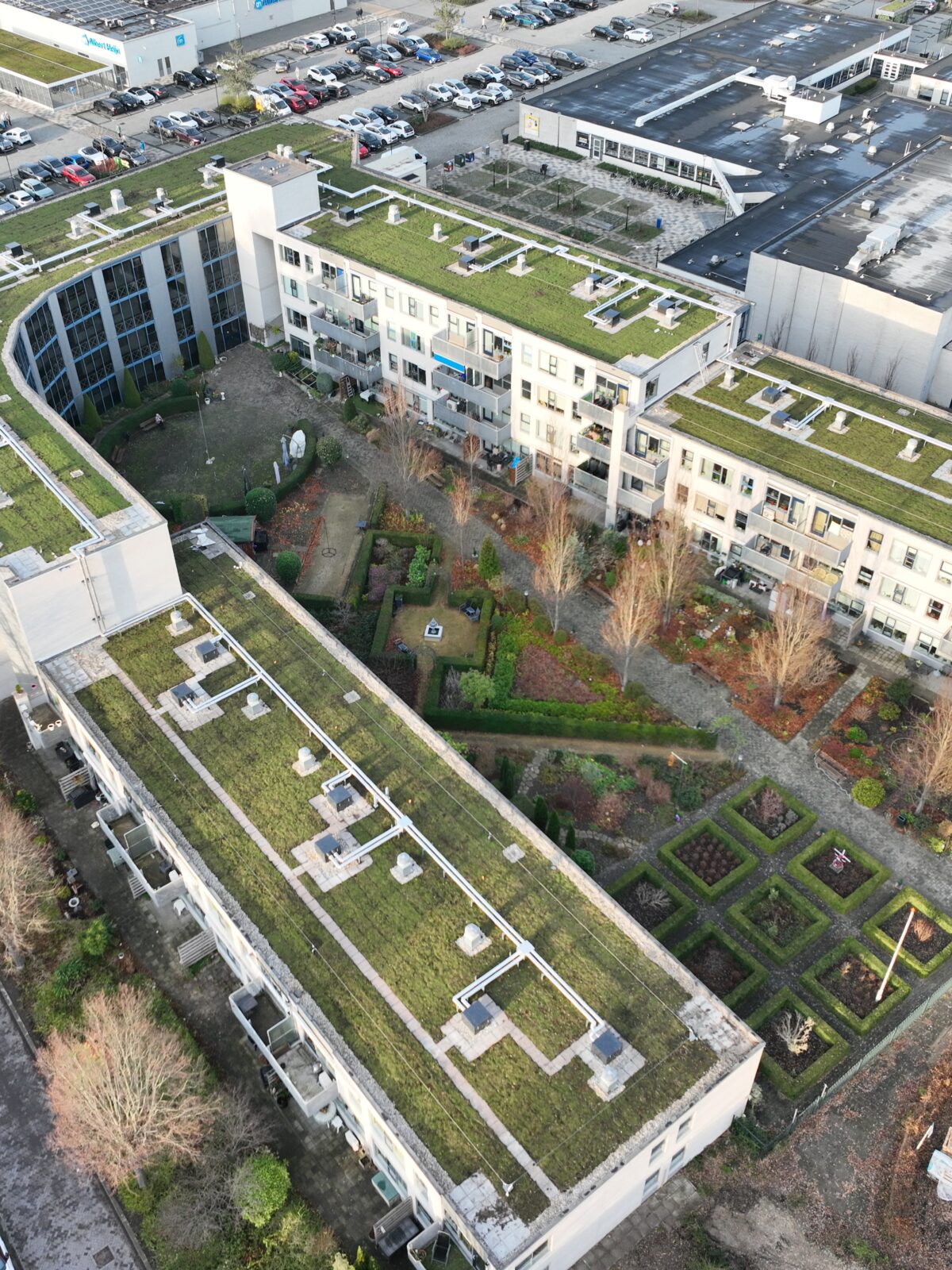 Nachhaltige Städte Gründach Norderstedtplein en De Swinstaete
