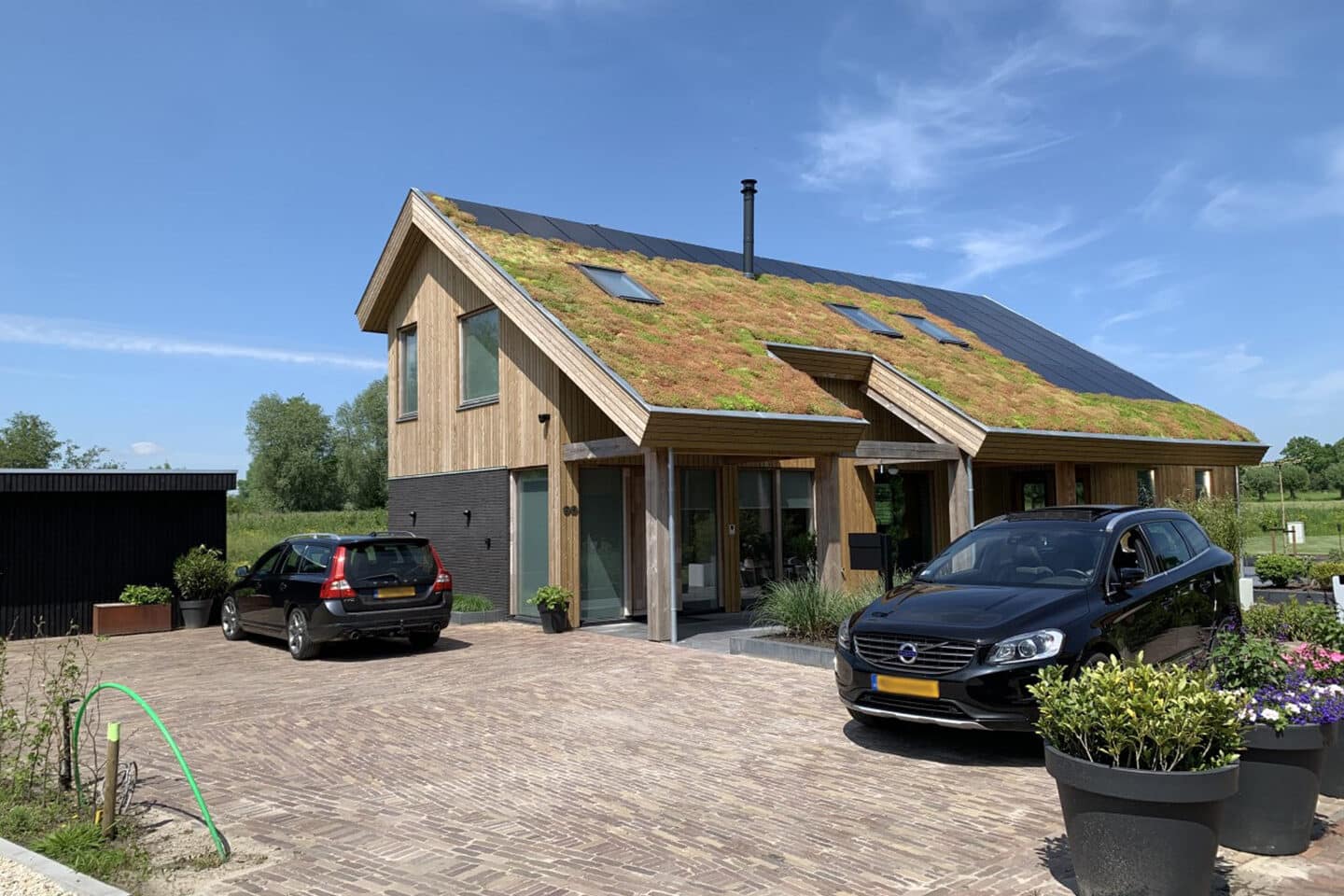Sempergreen Sterk Hellend Groendak op vrijstaande woning uitgelicht
